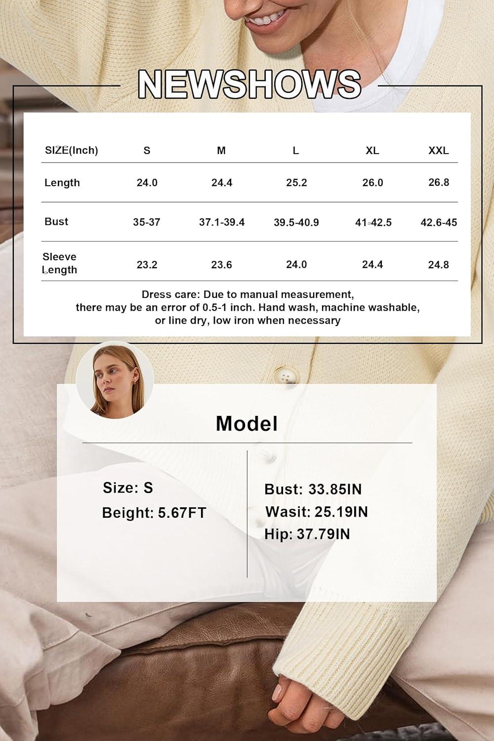 imageNewshows Womens Fall Fashion 2024 Wool Blended Cardigan Sweater Button Down Long Sleeve Knit Outerwear CoatsApricot