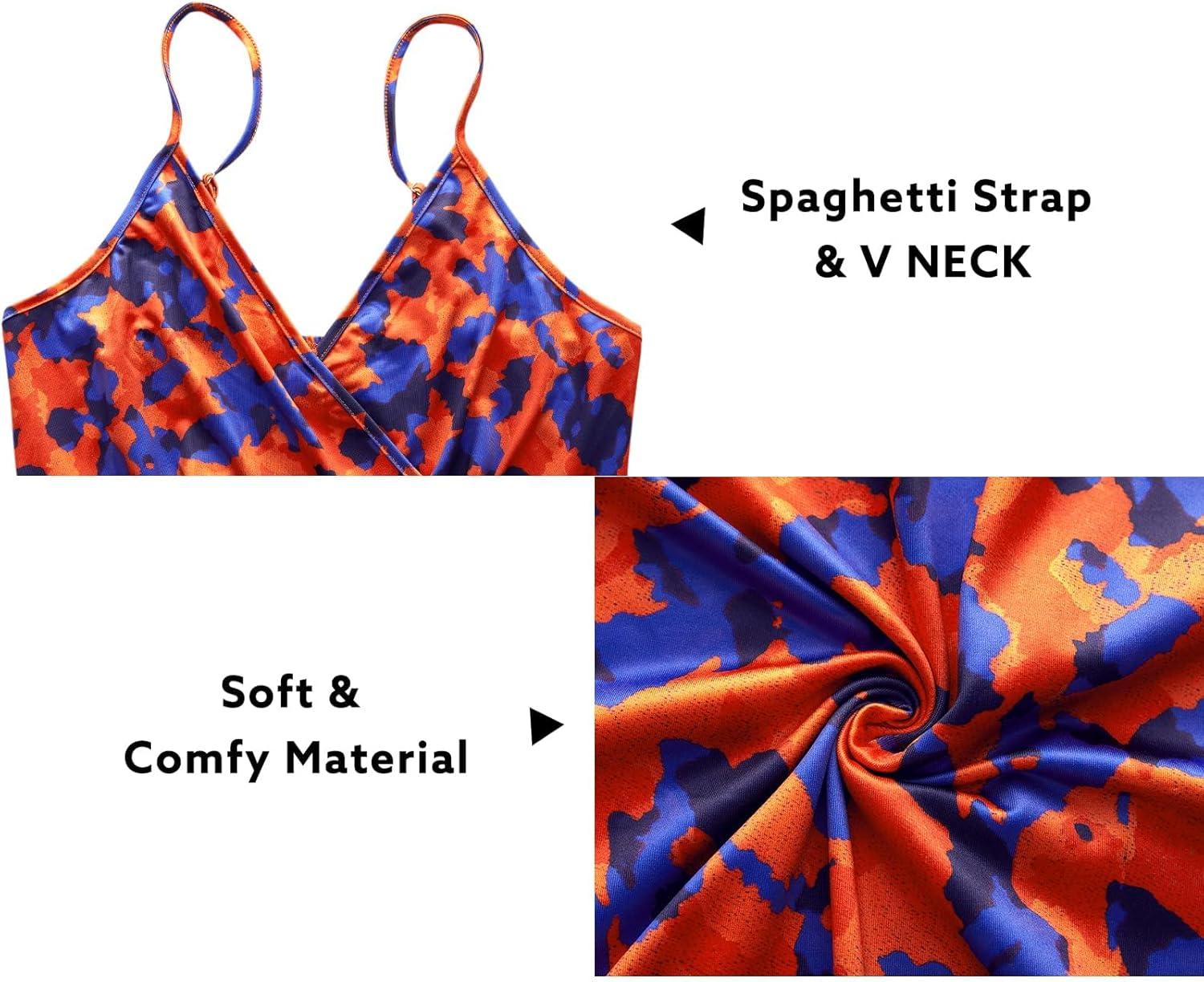 image:imageNewshows Womens 2026 Lightweight Summer Wedding Guest Beach Vacation Casual V Neck Split Flowy Maxi DressOrange Floral Blue