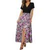 5001-purple Green Multi-color Floral