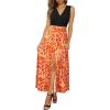 5121-orange Floral Red