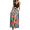 Black Floral Blue Orange