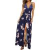 Dark Blue Floral White