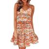 Orange White Floral