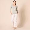 Amazon Essentials Femme Pull Léger à Manches Longues, Col en V, Coupe Classique (Disponible en Grande Taille)(Avoine Chiné)