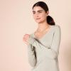 Amazon Essentials Femme Pull Léger à Manches Longues, Col en V, Coupe Classique (Disponible en Grande Taille)(Avoine Chiné)