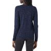 Amazon Essentials Femme Pull Léger à Manches Longues, Col en V, Coupe Classique (Disponible en Grande Taille)(Bleu Marine Noir Guépard)