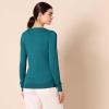 Amazon Essentials Femme Pull Léger à Manches Longues, Col en V, Coupe Classique (Disponible en Grande Taille)(Bleu Sarcelle Chiné)