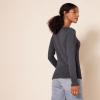 Amazon Essentials Femme Pull Léger à Manches Longues, Col en V, Coupe Classique (Disponible en Grande Taille)(Charbon Chiné)