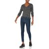 Amazon Essentials Femme Pull Léger à Manches Longues, Col en V, Coupe Classique (Disponible en Grande Taille)(Gris Chiné Imprimé Léopard)