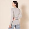 Amazon Essentials Femme Pull Léger à Manches Longues, Col en V, Coupe Classique (Disponible en Grande Taille)(Gris Clair Chiné)
