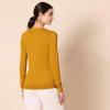 Amazon Essentials Femme Pull Léger à Manches Longues, Col en V, Coupe Classique (Disponible en Grande Taille)(Jaune Foncé Doré)