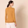 Amazon Essentials Femme Pull Léger à Manches Longues, Col en V, Coupe Classique (Disponible en Grande Taille)(Moutarde Chiné)