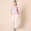 Amazon Essentials Femme Pull Léger à Manches Longues, Col en V, Coupe Classique (Disponible en Grande Taille)(Rose Pâle)