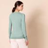 Amazon Essentials Femme Pull Léger à Manches Longues, Col en V, Coupe Classique (Disponible en Grande Taille)(Vert Sauge Chiné)