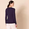 Amazon Essentials Femme Pull Léger à Manches Longues, Col en V, Coupe Classique (Disponible en Grande Taille)(Violet Foncé)