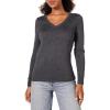 imageAmazon Essentials Femme Pull Lger  Manches Longues Col en V Coupe Classique Disponible en Grande TailleCharbon Chin