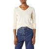 Amazon Essentials Femme Pull Léger à Manches Longues, Col en V, Coupe Classique (Disponible en Grande Taille)(Pêche Pâle)