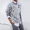 2 en 1 Pull Femme Hiver- Sweat Oversize Femme Manche Longue-Sweatshirts Femme Col Rond Couleur Unie Chandails Décontractée Loose Sweater Pullover Blouse Vintage Grande Taille Tricot Mode Chaud Pulls(Z13-gris)