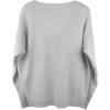 Generisch 2025 Pull à col en V pour femme, doux, chaud, confortable, manches longues, léger, sweat-shirt décontracté, tendance, couleur unie, grandes tailles(Gris)