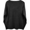 Generisch 2025 Pull à col en V pour femme, doux, chaud, confortable, manches longues, léger, sweat-shirt décontracté, tendance, couleur unie, grandes tailles(Noir)