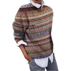 2 en 1 Pull Femme Hiver- Sweat Oversize Femme Manche Longue-Sweatshirts Femme Col Rond Couleur Unie Chandails Décontractée Loose Sweater Pullover Blouse Vintage Grande Taille Tricot Mode Chaud Pulls(Z10-rouge)
