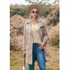 Hotouch Pull Femme Hiver Automne Col en V Manches Longues Pull-Over Tricoté Élégant Doux Haut Décontracté Uni S-XXL(Beige)