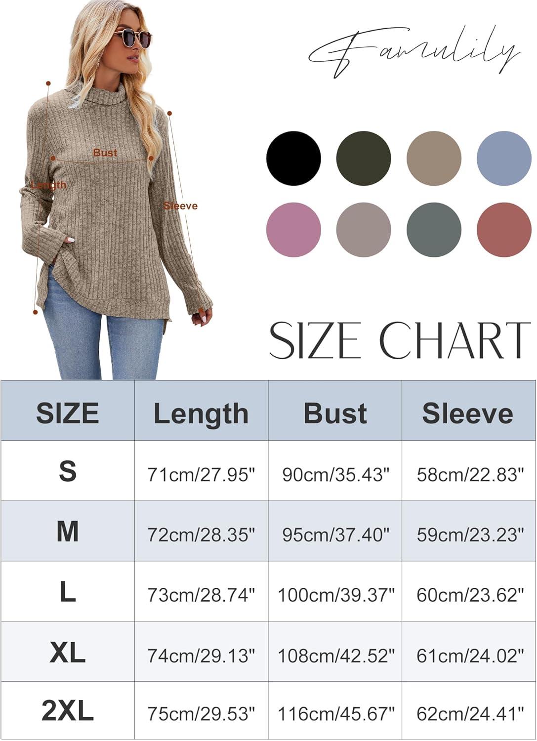 imageFamulily Pull col roul pour femme pull surdimensionn manches longues pour lautomne et lhiver avec fentes latralesGris Fonc