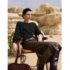 HOTOUCH Pull à manches longues pour femme – Pull doux à épaules dénudées – Pull long en tricot pour l&rsquo;automne(Noir)