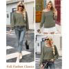 WNEEDU Pull Femme Chic et Elegant Pulls léger Tricoté Hiver à épaules Nues Col Bateau Manches Chauve-Souris Automne Chaud Haut Top(Vert Armée Clair)
