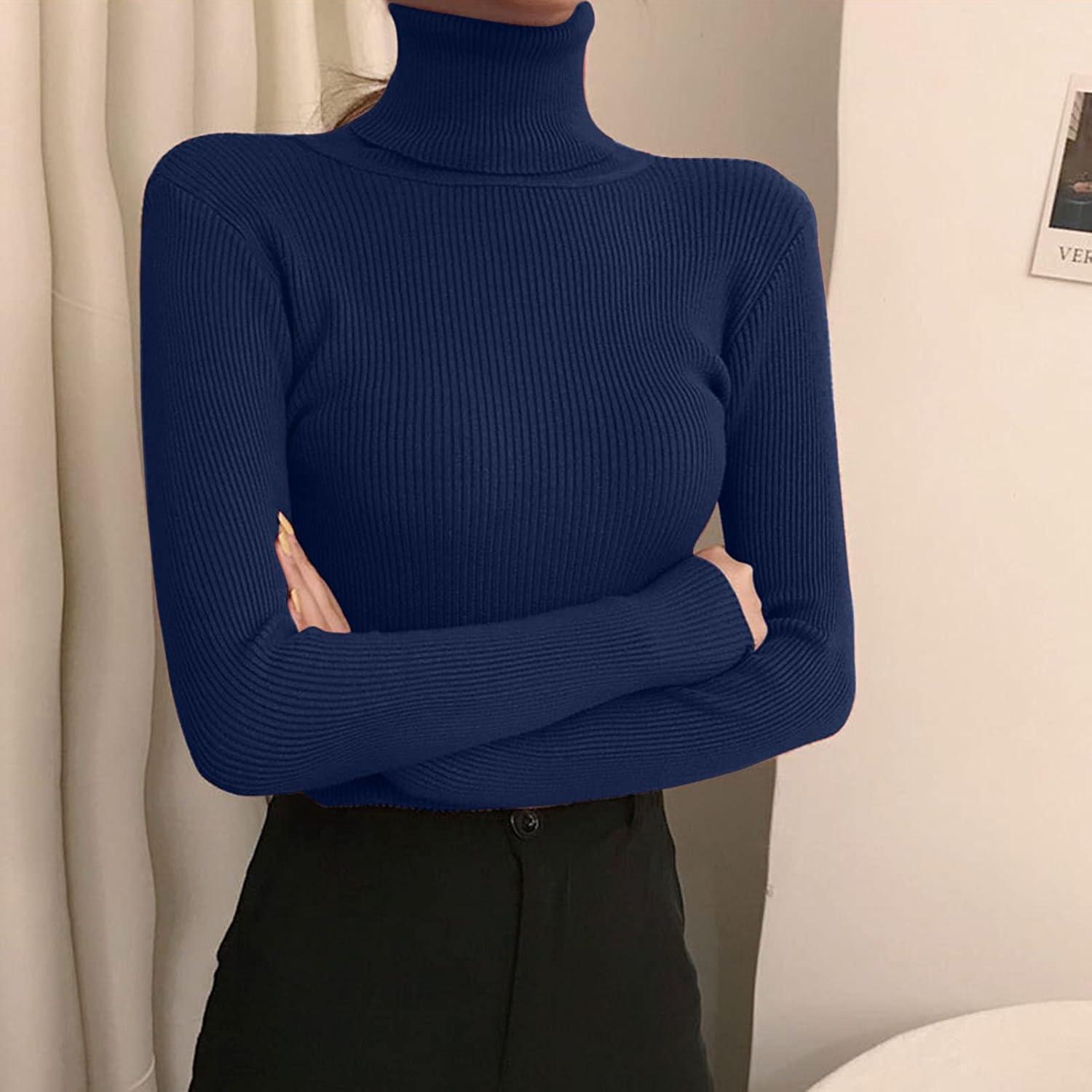 imageLegging col roul manches longues pour femme Automne Hiver 2022 Pull en tricot serr avec un pull noir fin sous le revers Chemise thermique manches longues pour hommeBu1
