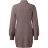 Generisch Robe pull d&rsquo;hiver à manches longues et col roulé – Couleur unie – Décontractée – 2025(Marron)