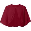 Generisch Veste à clip élégante pour femme – Cardigan en soie matelassée – Manches fines – Veste élégante – Cardigan de mariage – Robe de plage – Veste de survêtement pour femme(Rouge)