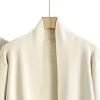 Ensemble 3 pièces Femme Tricoté – Cardigan Long, Débardeur & Pantalon Large – Chaud Automne Maison(A- Beige)