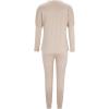 Survêtement 2 pièces pour femme – Ensemble de 2 pièces – Tenue de loisirs – Survêtement de sport – Colorblock – Sweat-shirt + pantalon de jogging – Vêtements de sport(N01 Kaki)