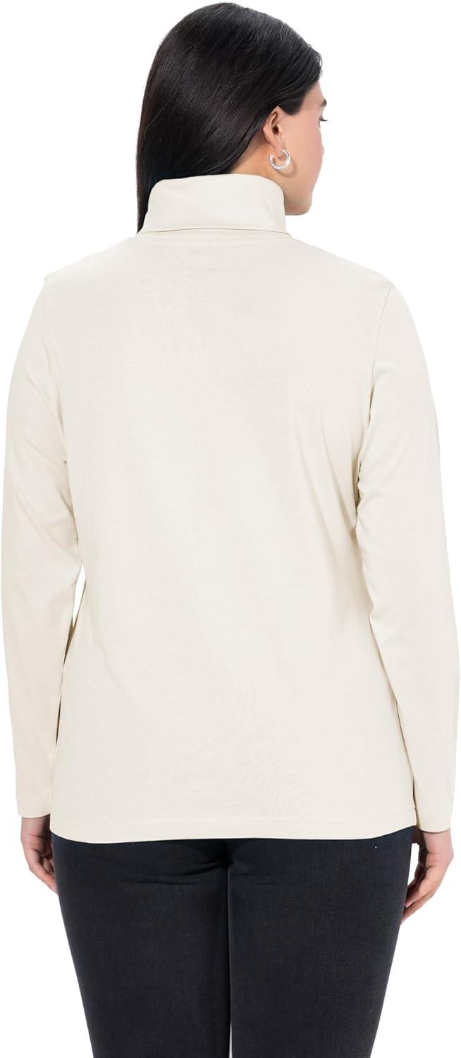 image:imageUlla Popken Shirtrolli Basic Pull col roul FemmeNaturel