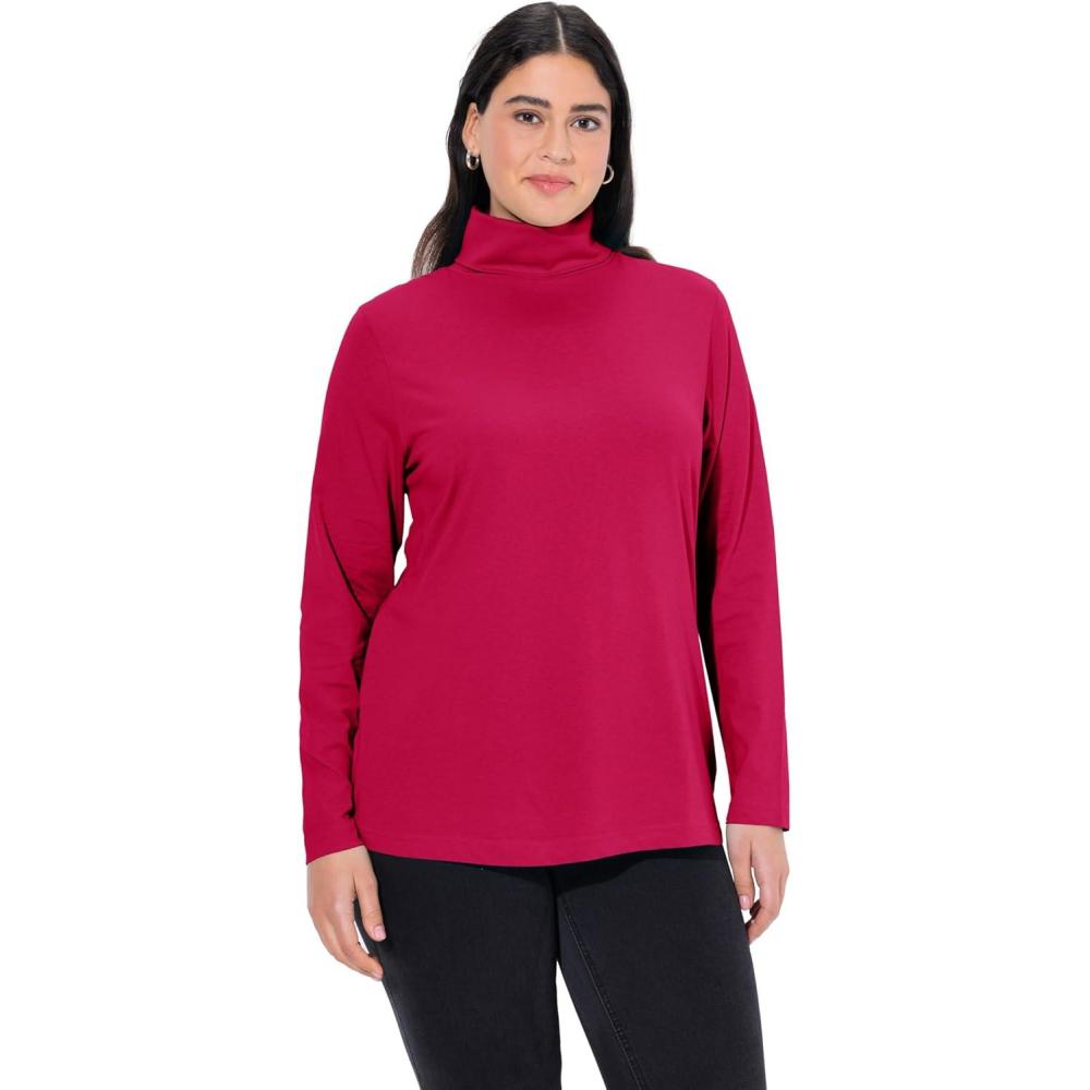 image:imageUlla Popken Shirtrolli Basic Pull col roul FemmeRouge