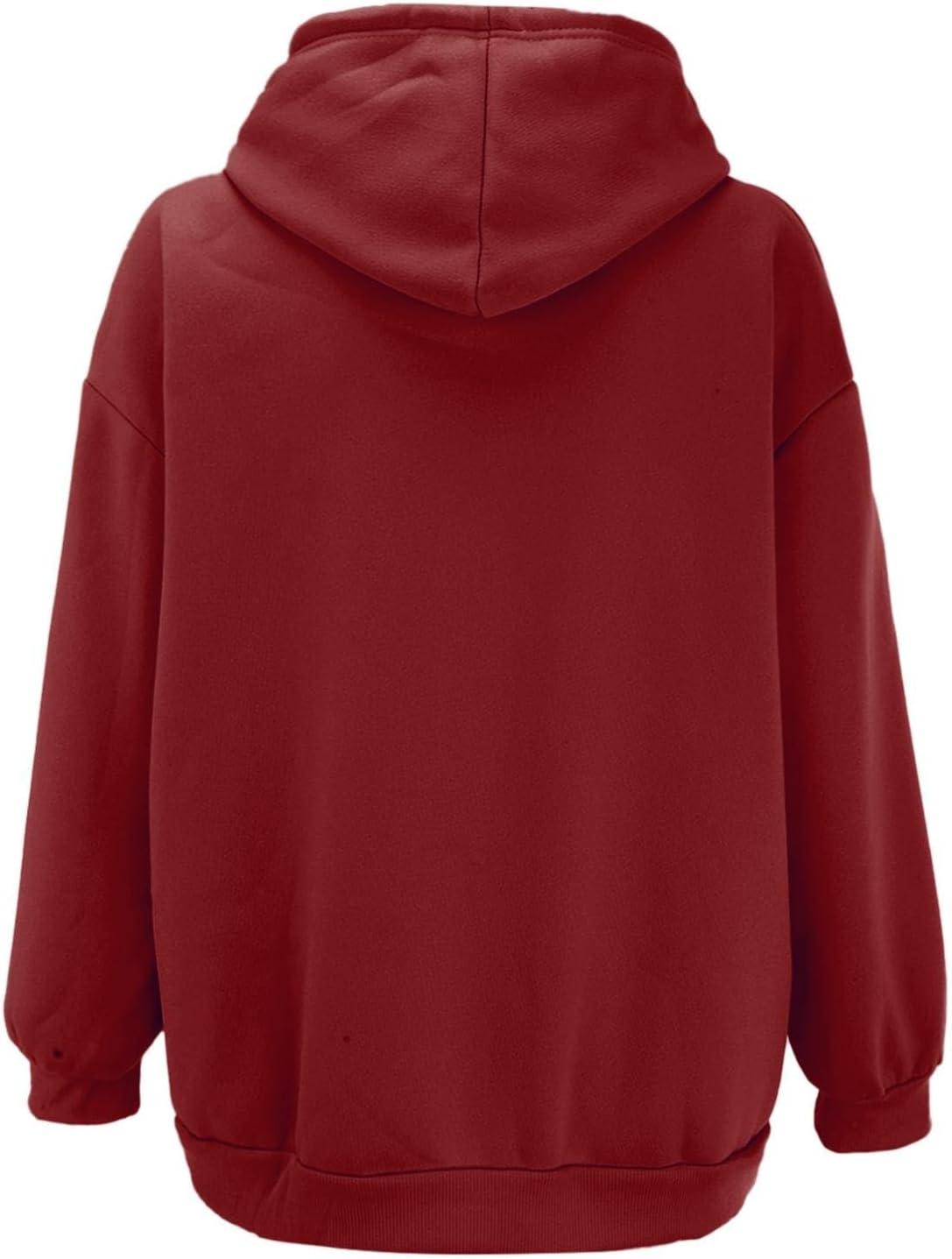 image:imageGnrique Sweat Zipp Femme Grande Taille Veste Sport Femme Capuche Sweatshirt Mi Saison Hoodie Automne Manteau Dcontract Manteaux Polyvalent Veste Leger Vtements Uni Survtement Avec Poche SweatRouge