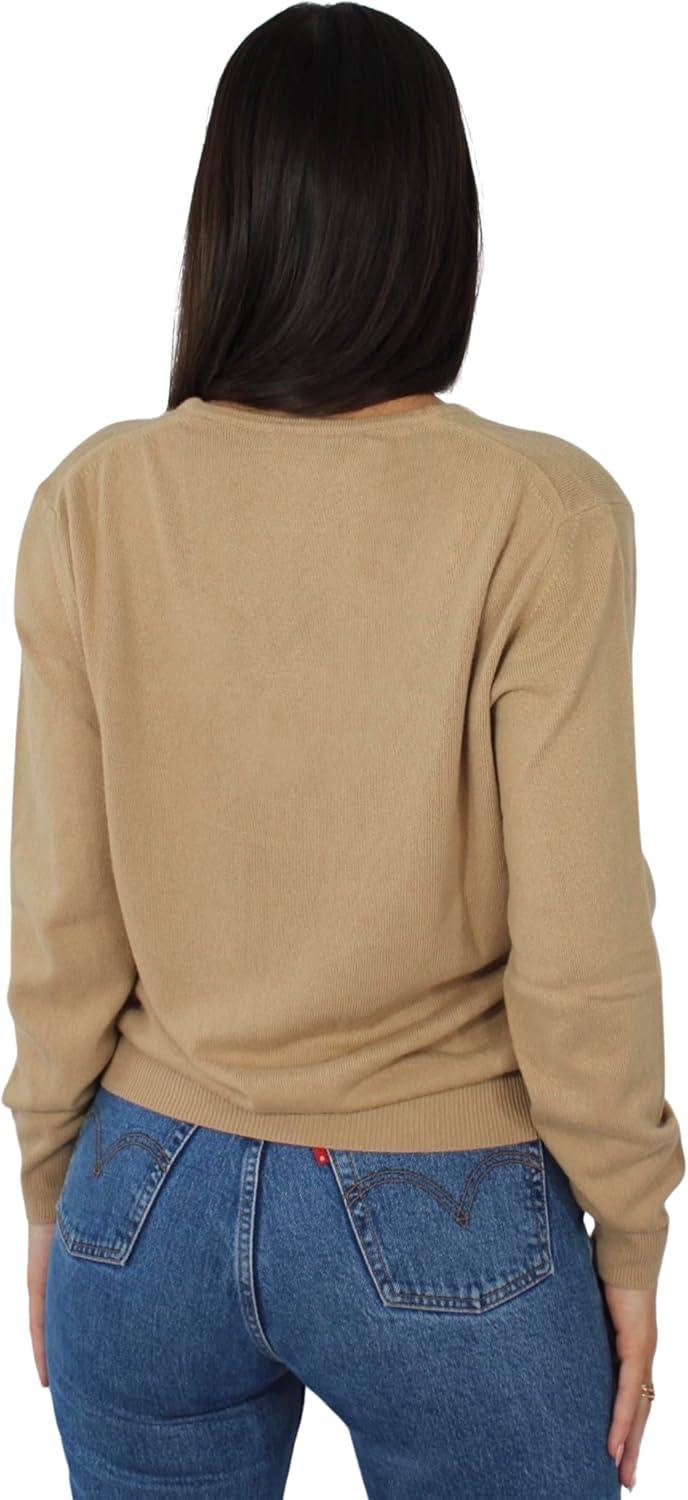 image:imageWins Pull Femme Col en V en Cachemire Fabriqu en ItalieCamel