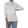 Gris Clair Chiné Blanc Motif Bandes