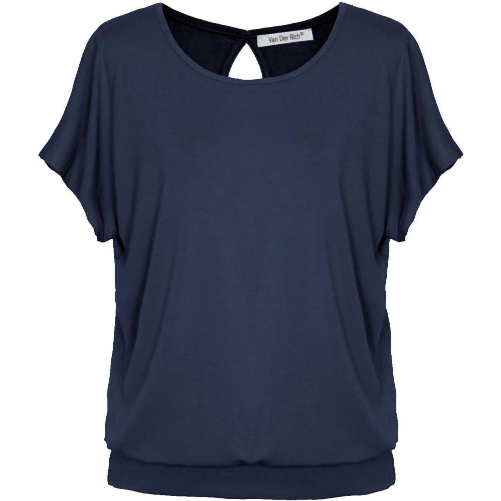 image:imageVan Der Rich TShirt Dos Trou FemmeMarineb