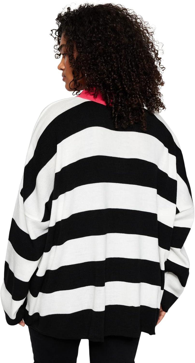 image:imageTrendyol Pull Manches Longues pour FemmeRayGrande Taille SweaterRose