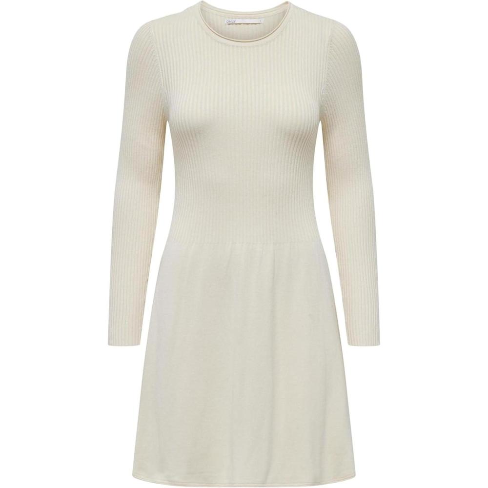 image:imageOnly Onlalma LS ONeck Dress KNT Noos Robe FemmeWhitecap Gray