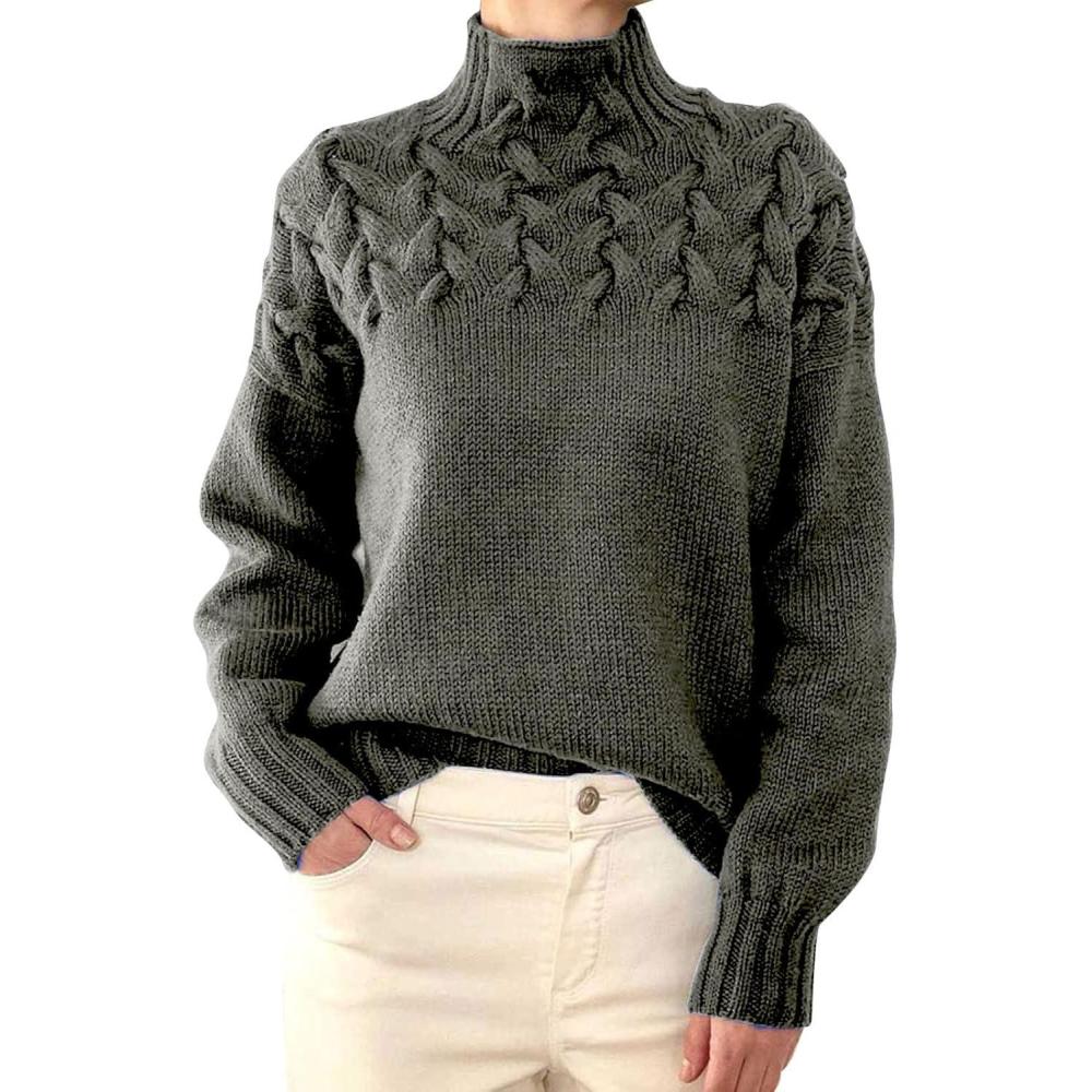 image:imageGenerisch Pull col roul 2025 pour femmeGris