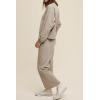Balimtoy Ensemble de survêtement 2 pièces pour femme – Pull à manches longues – Cordon de serrage – Jambes larges – Tenue d&rsquo;automne 2024(abricot)