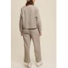 Balimtoy Ensemble de survêtement 2 pièces pour femme – Pull à manches longues – Cordon de serrage – Jambes larges – Tenue d&rsquo;automne 2024(abricot)
