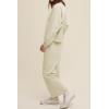 Balimtoy Ensemble de survêtement 2 pièces pour femme – Pull à manches longues – Cordon de serrage – Jambes larges – Tenue d&rsquo;automne 2024(ecru)