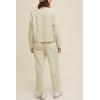 Balimtoy Ensemble de survêtement 2 pièces pour femme – Pull à manches longues – Cordon de serrage – Jambes larges – Tenue d&rsquo;automne 2024(ecru)