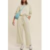 Balimtoy Ensemble de survêtement 2 pièces pour femme – Pull à manches longues – Cordon de serrage – Jambes larges – Tenue d&rsquo;automne 2024(ecru)