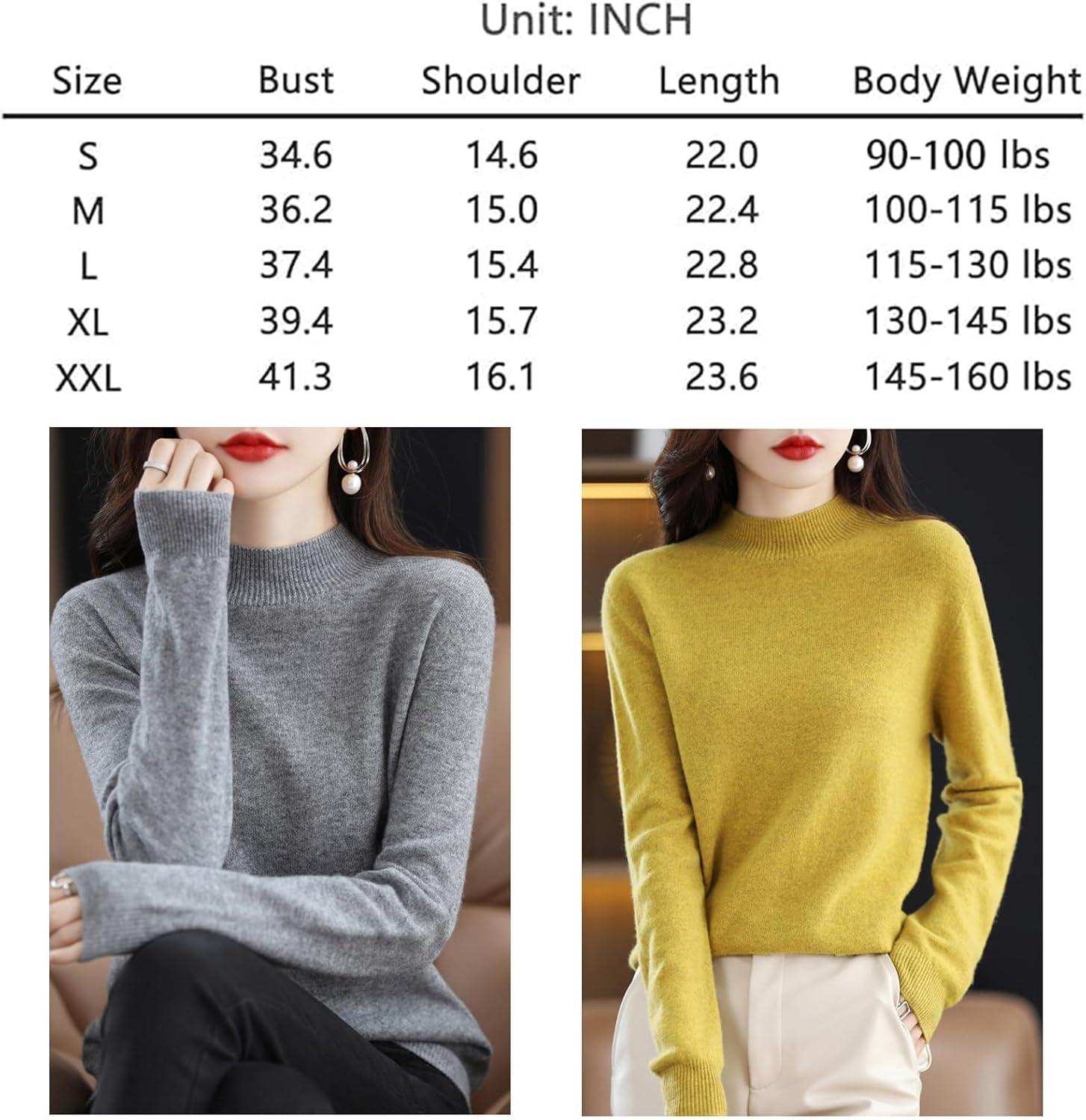 image:imagePull en cachemire pour femme manches longues et col rond doux et chaud pull en tricot pour lautomne et lhiverVert