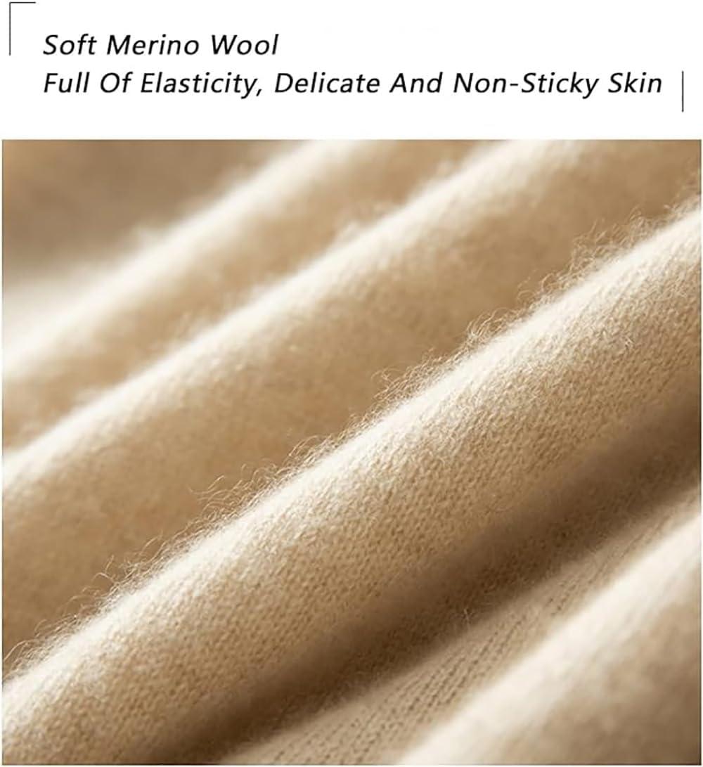 image:imagePull en cachemire pour femme manches longues et col rond doux et chaud pull en tricot pour lautomne et lhiverVert